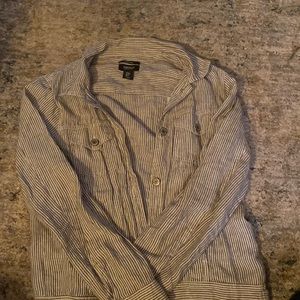 Black & White Stripped Lightweight Jacket